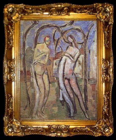 framed  Emile Bernard Adam and Eve (mk06), ta009-2